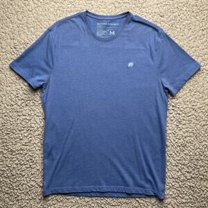 Banana Republic Crew Neck Shirt Mens Medium Blue Short Sleeve Embroidered Logo